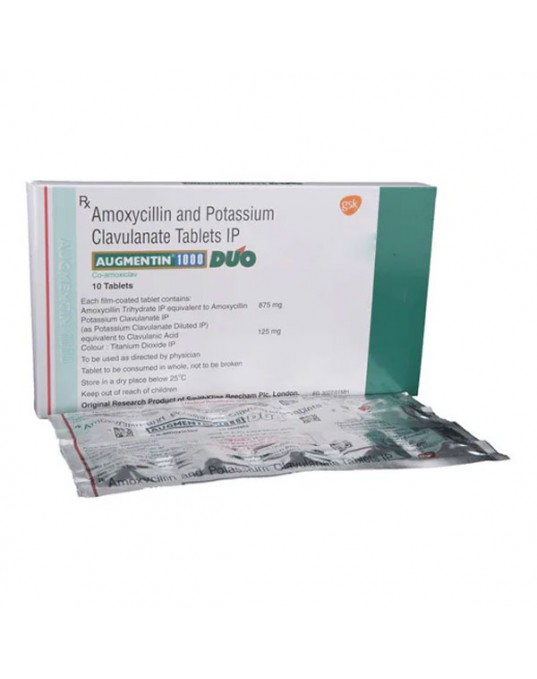 AUGMENTIN 1000 DUO[GLAXO] TAB (10 tab)