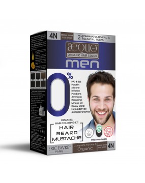 Aequo Organic byPurenaturals Men 4N Medium Brown Hair Colour, 170ml Pack of 2
