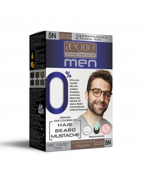 Aequo Organic byPurenaturals Men 5N Light Brown Hair Colour Kit, 170ml Pack of 2