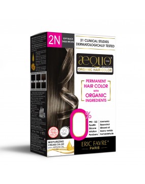 Aequo Permanent Organic Hair Color, Women 2N Blackish Brown, 170ml Pack of 2