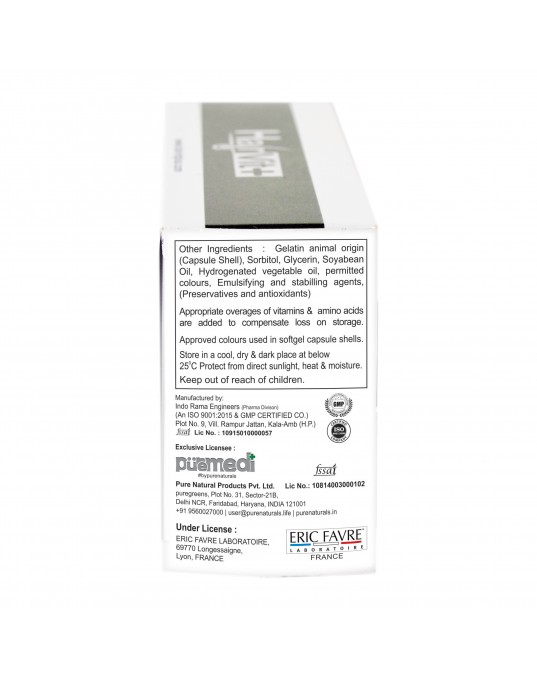 Hairvit Plus HSN Hair Fall Control Supplement (Softgel Capsules 3X1X10 STRIP) - puremedi