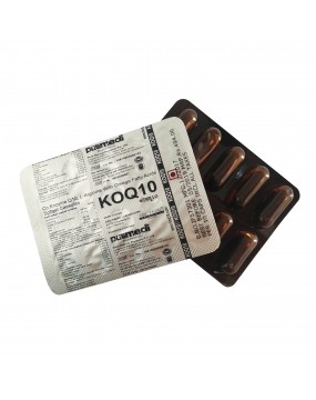 Co- Enzyme Q10, Energy, Fertility Care Supplement for Men- IMP - 1x10 Softgel Caps Strip- French Formulation- puremedi-KOQ10 