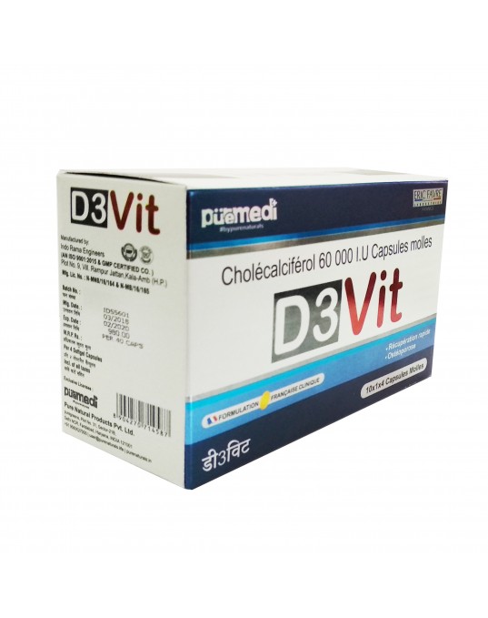 Vitamin D3 Soft Gel Capsules- IMP- 10X1X4- French Formulation- puremedi-D3VIT 