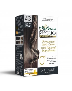 Aequo byPurenaturals Hair Color Organic 4G Golden Medium Brown, 160ml Pack of 2