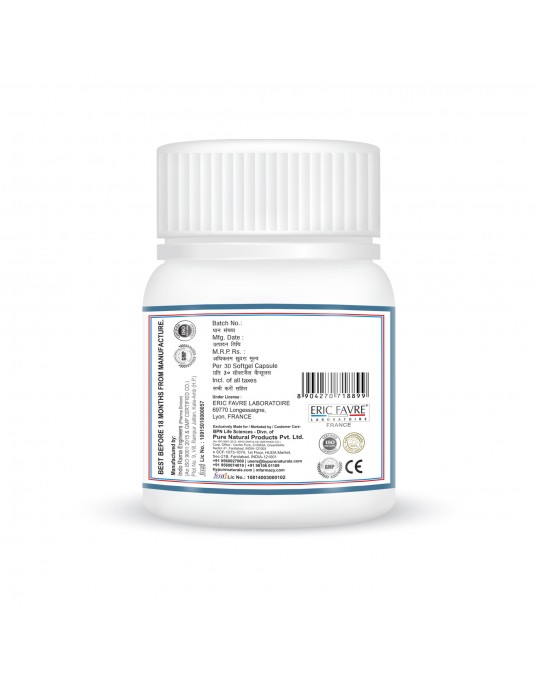 OMEG369 Omega 3, 6, 9 & Vitamin E Oil - KIN-30 Soft Gel Capsules - French Formulation