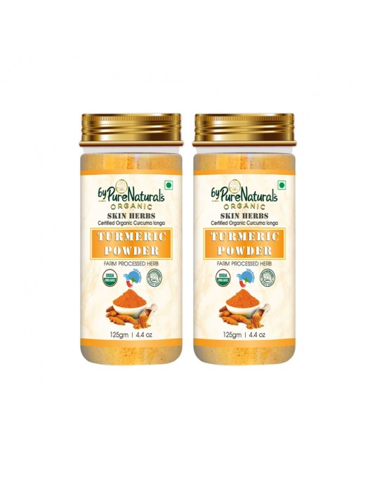 Organic byPurenaturals Turmeric 5% Daru Haridra Herb Powder - 125gm 