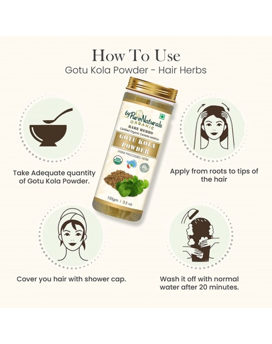 Organic byPurenaturals Gotu Kola Herb Powder-100gm