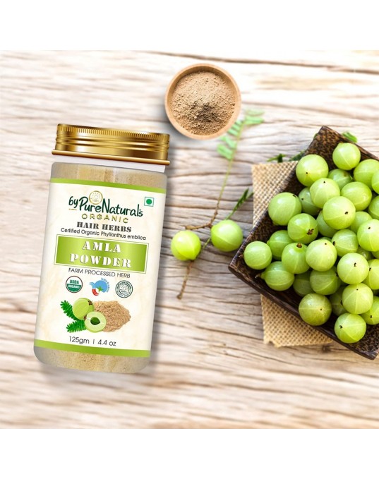 Organic byPurenaturals Amla  Herb Powder - 125gm (Pack of 2)