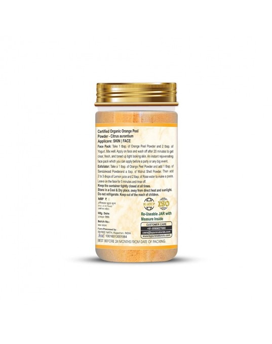 Organic byPurenaturals  Orange Peel  Herb Powder - 100gm