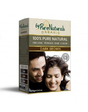 byPurenaturals 100% Pure Naturals  Powder Hair Color, Dark Brown, 120gm Pack of 2
