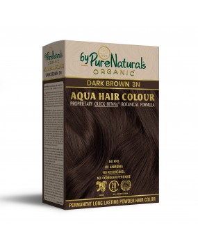 QuikHenna Aqua Powder Hair Color Box Dark Brown 3N Pack of 2