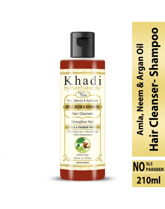 Hasthkar Handmades SLS Paraben Free Amla Neem & Argan Oil Hair Shampoo for Men & Women 210ml Pack of 2