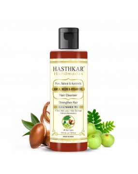 Hasthkar Handmades SLS Paraben Free Amla Neem & Argan Oil Hair Shampoo for Men & Women 210ml Pack of 2
