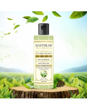Hasthkar Hamdmades Aloe Vera & Green Tea Hair Conditioner for Men & Women 210ml
