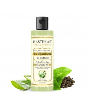 Hasthkar Hamdmades Aloe Vera & Green Tea Hair Conditioner for Men & Women 210ml Pack of 2