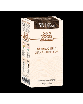 QuikHenna Organic Gel Derma Long Hair Color 5N Light Brown Pack of 2