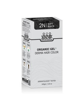 QuikHenna Organic Gel Derma Long Hair Color 2N Soft Black Pack Of 2