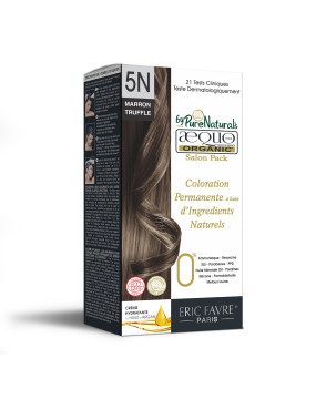 5N Truffle Light Brown Organic Hair Color Salon Pack Ecocert Certified French Import Kit- 120 ml- AEQUO ORGANIC